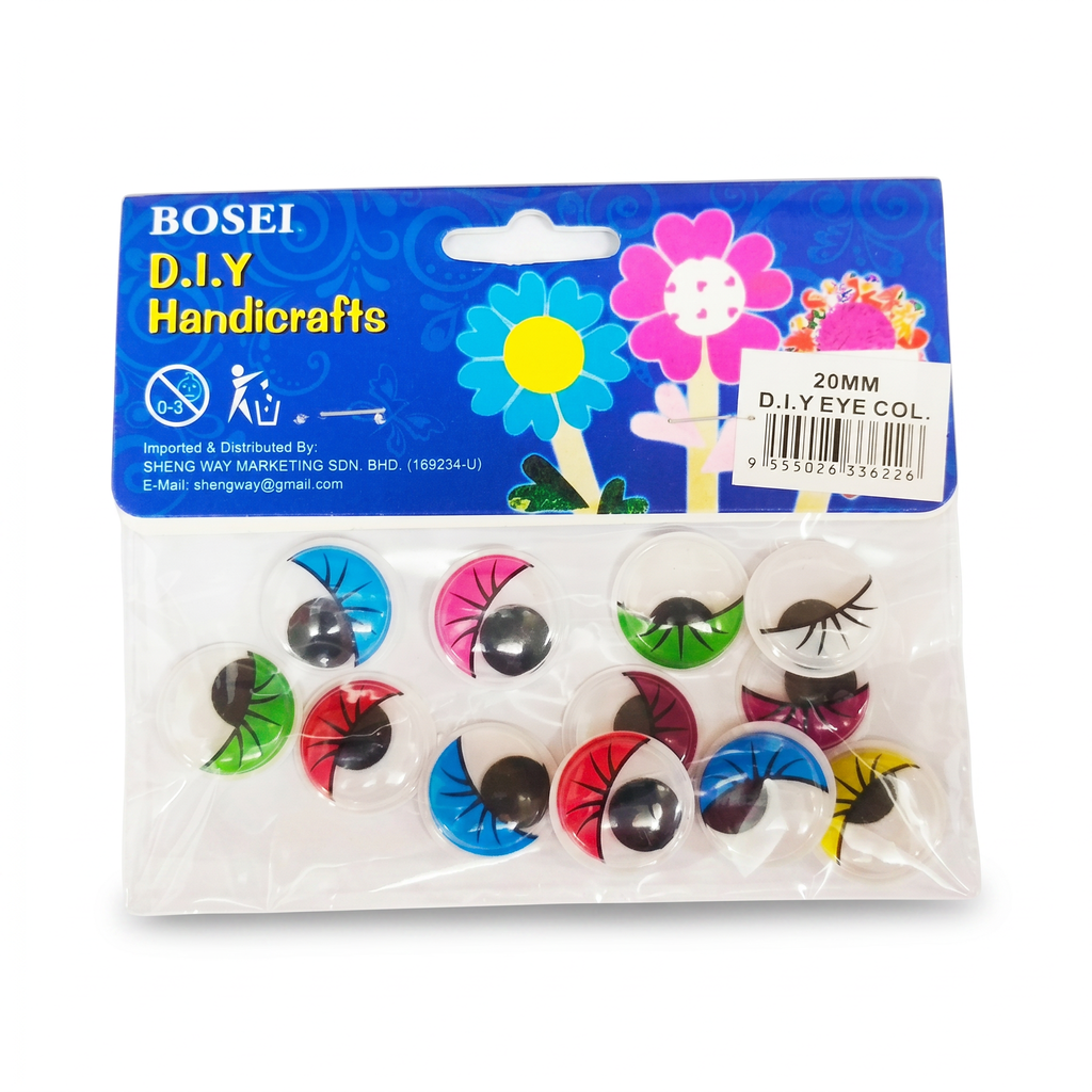 DIY Colour/Black Eye Handicrafts/ Biji Mata DIY (6mm/8mm/10mm/12mm/15mm/20mm)