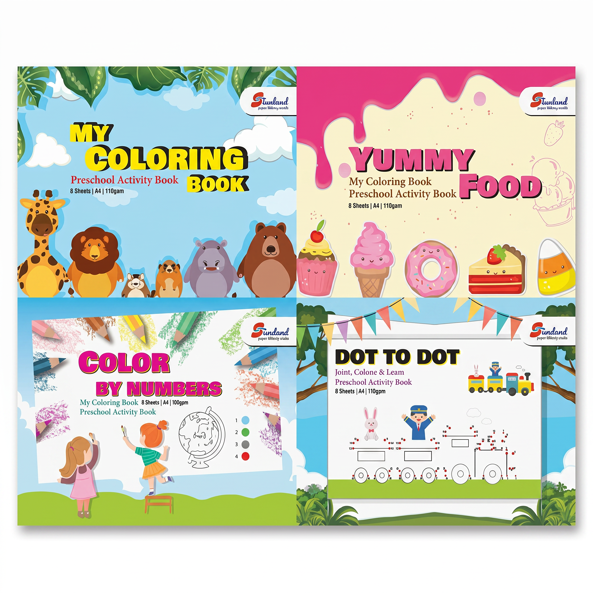 My Colouring Book- Preschool Activity Book 填色书 8 Sheets | A4 | 100gsm (SCP1010)