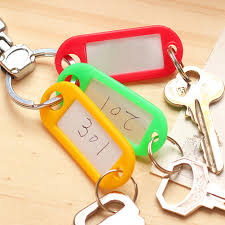 Astar Key Tag / Key Holder / Transparent Colour Key Chain With Ring Key