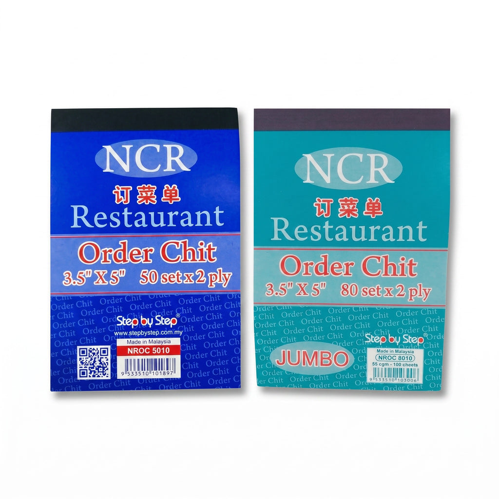 Step by Step NCR Restaurant Order Chits Book NROC5010