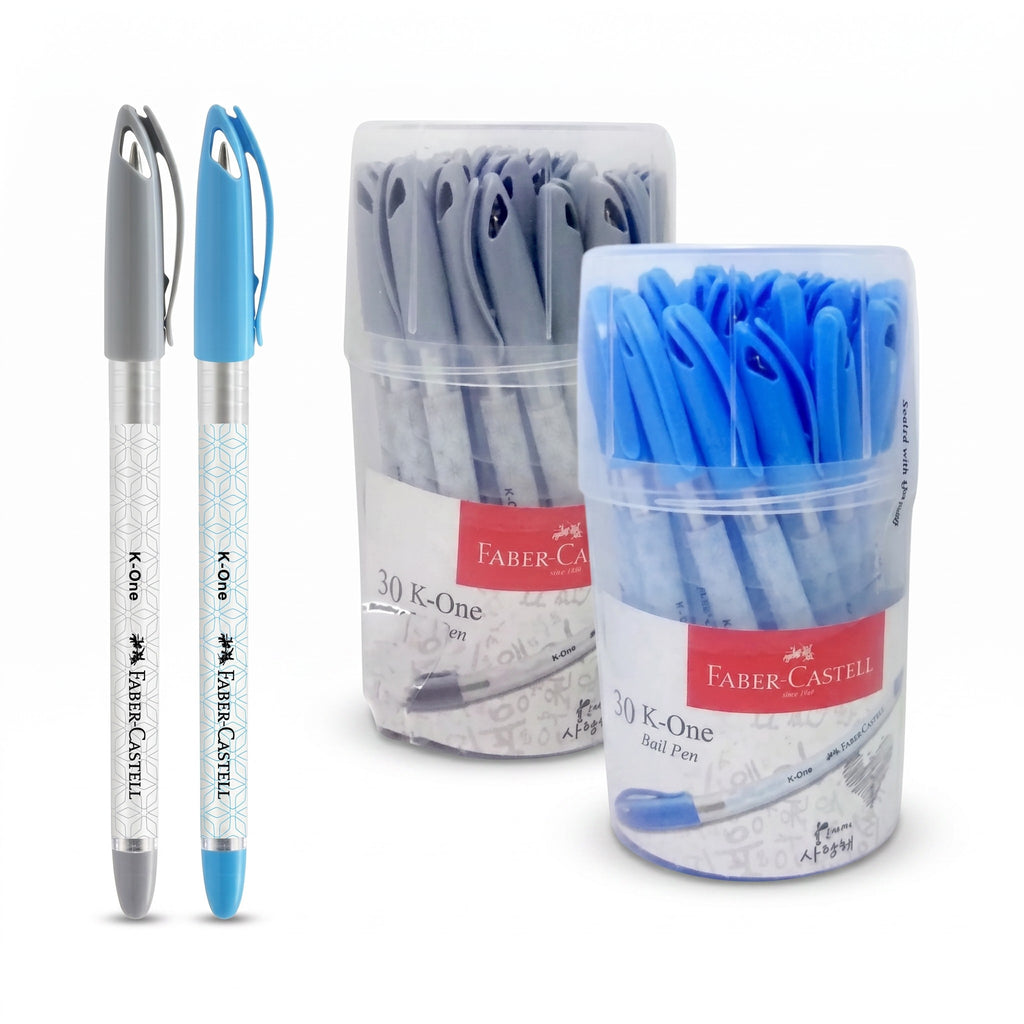 Faber-Castell K-One Ball Pen / Cap Ball Pen 0.5mm (Black/ Blue)