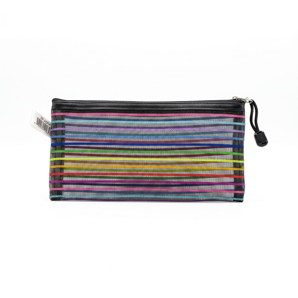 Rainbow Transparent Zipper Bag / Document Bag / Pencil Bag
