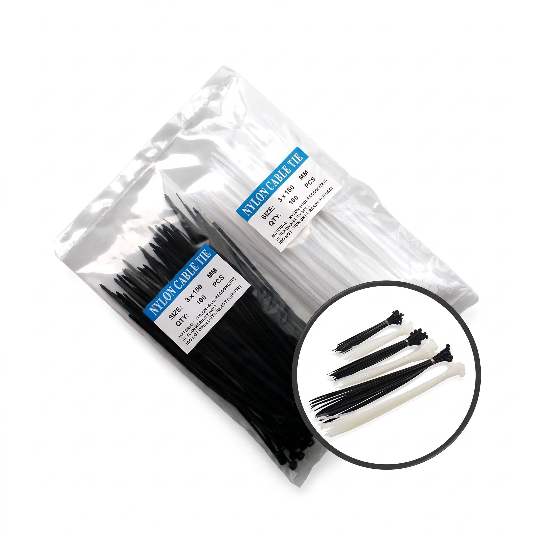 Nylon Transparent Cable Tie/ Pengikat Wayar/ Kabel Tie Locking Zip/ Garden Home Wiring Bind Ikat