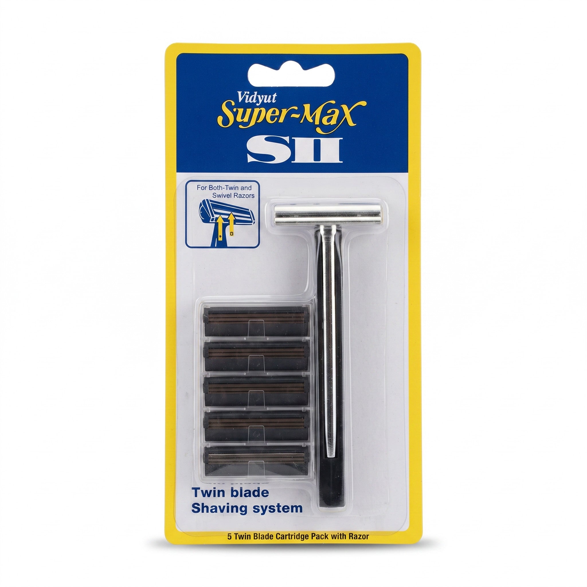 Vidyut Super Max Twin Blade Shaving with 5pcs Disposable Razor