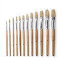 Painting Brushes Flat Nylon Artist Brushes for Watercolor No.579 1-12