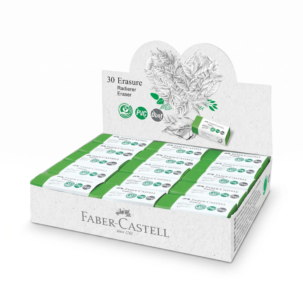 Faber Castell Non PVC & Dust Free Eraser Size 20 (187250) / Size 30 (187350) - (Card) Erasure Pemadam School Student 1PC