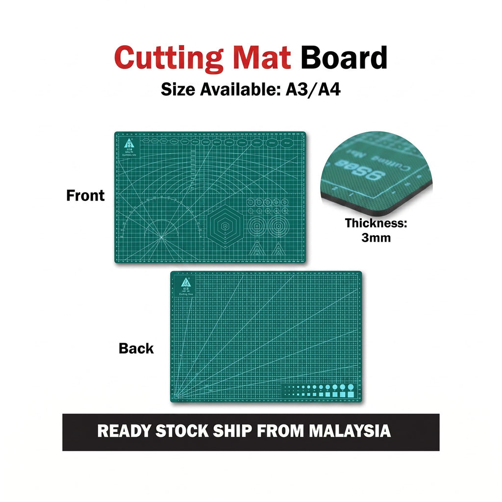 A3/ A4/ B5 Cutting Mat/ Papan Pemotong Garis Harus (Office/ Stationery/ Craft Accessories)