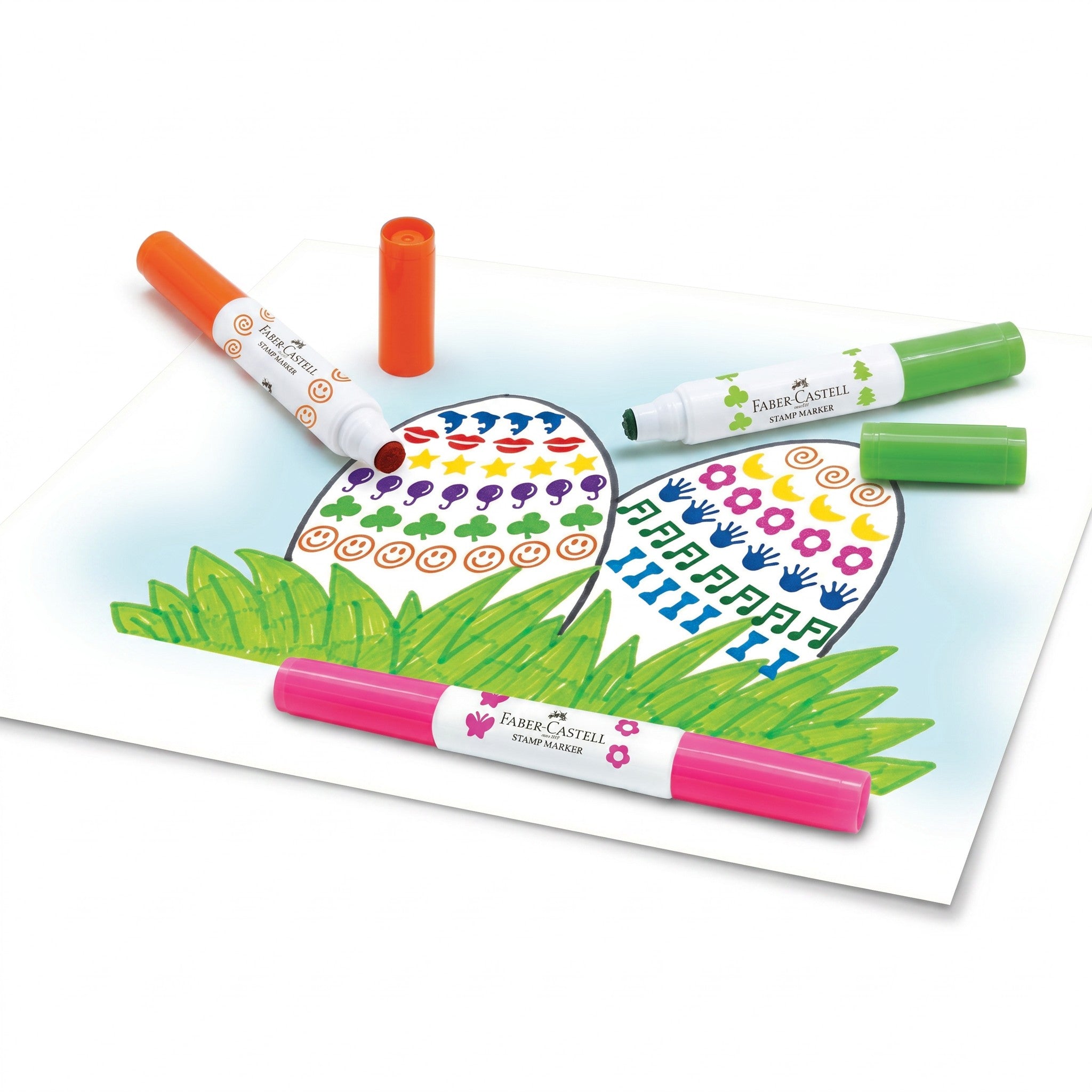 Faber Castell Stamp Marker / Stamp Chop Kids Double-Sided Craft Stationary (Cop Kartun) 6 colors/ 10 colors