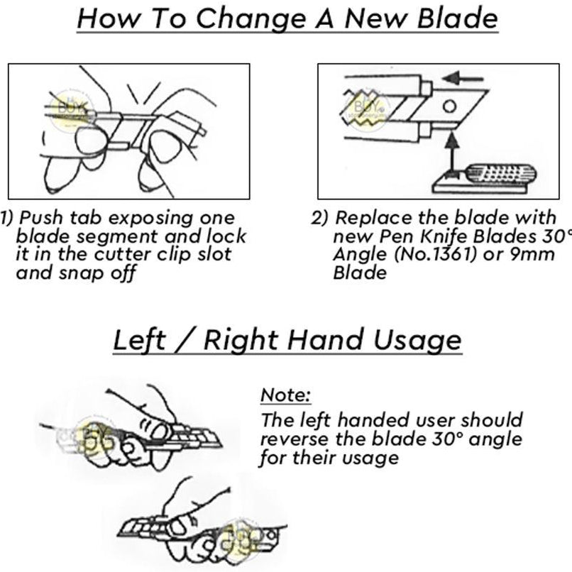 SDI Cutter Knife Blade Refill 1361C/  SDI 30 Degree Angle Snap Blade / Mata Pisau Kecil 1361C
