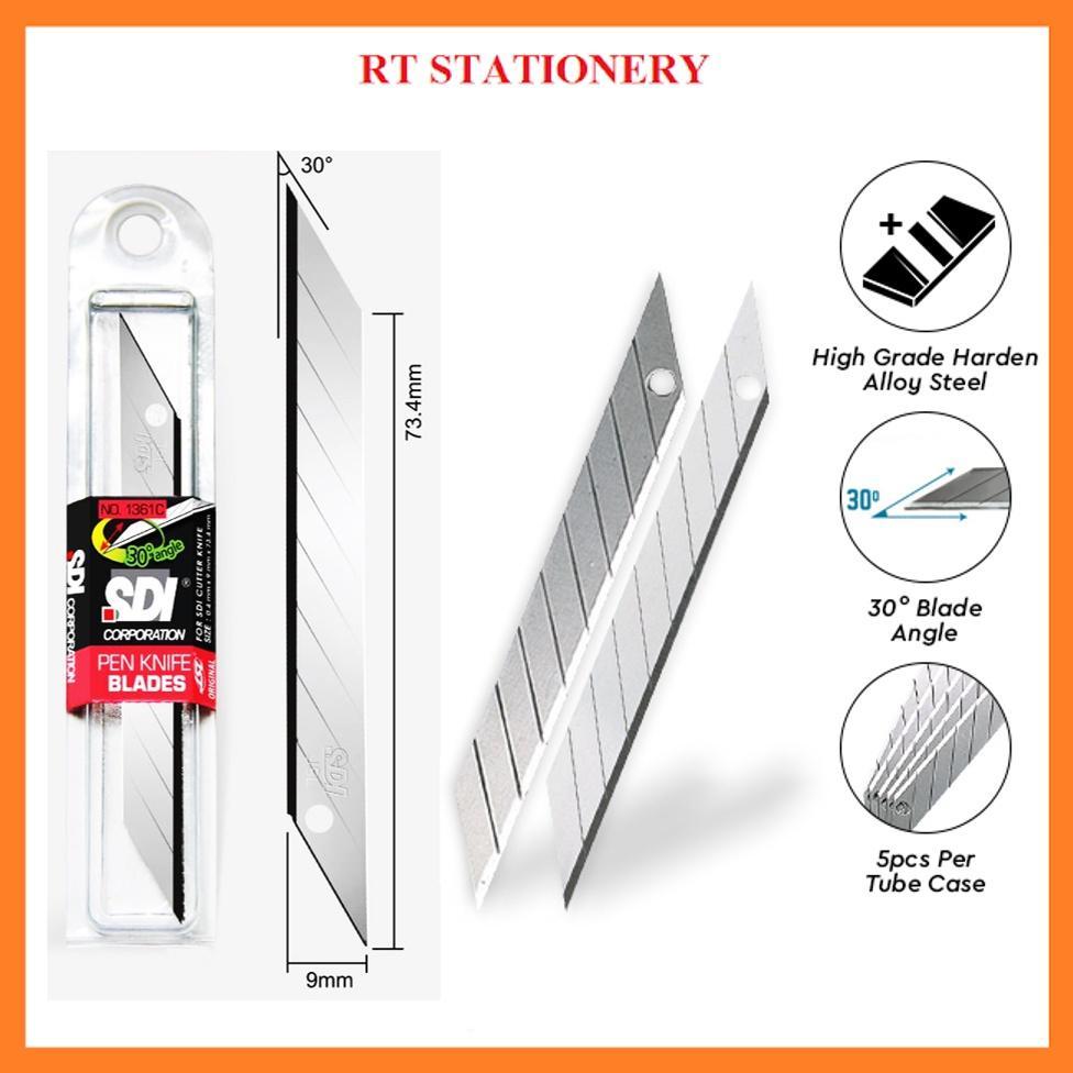 SDI Cutter Knife Blade Refill 1361C/  SDI 30 Degree Angle Snap Blade / Mata Pisau Kecil 1361C