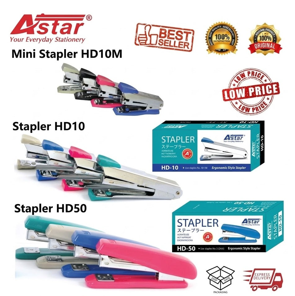 Astar Stapler HD-10/ Mini Stapler HD10M/ Stapler HD-50/ Stapler HD-55