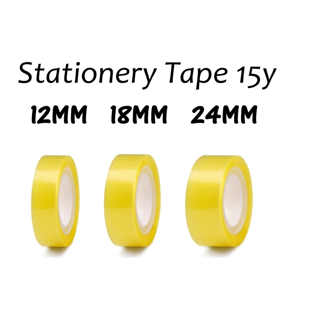 Stationery Tape 12mm / 18mm / 24mm x 15y
